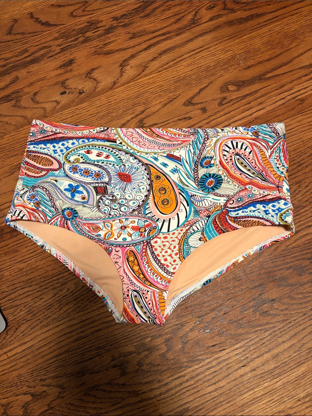 J. Crew Multicolor Paisley High-Waist Bikini Bottoms